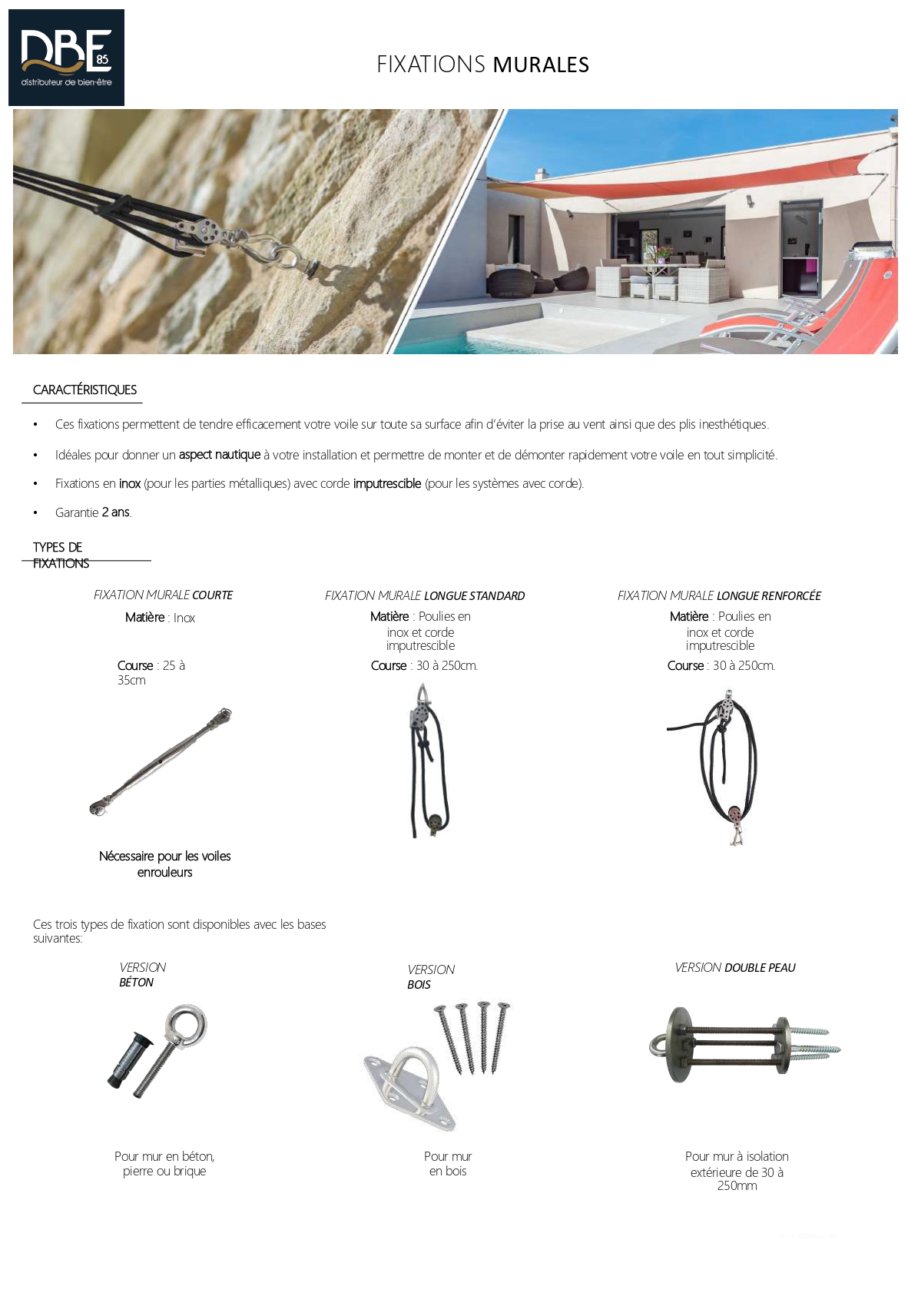 Fixations murales 2 Fixations murales 2