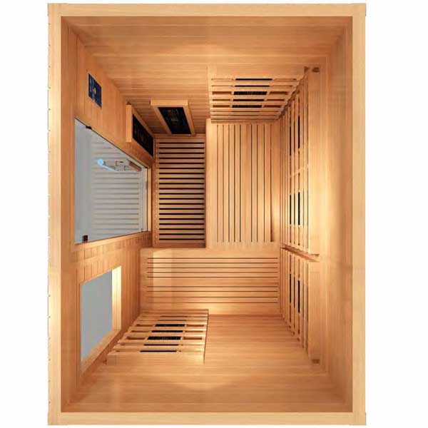 Sauna infrarouge AL 150, GAMME DELUXE Bois cèdre rouge. Dans votre magasin de spa, sauna à Saint Hilaire de Riez en Vendée