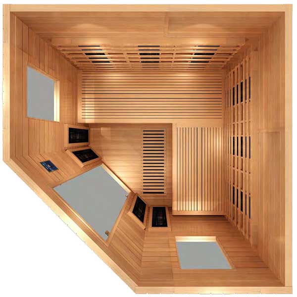 Sauna infrarouge AL 190, GAMME DELUXE Bois cèdre rouge. Dans votre magasin de spa, sauna à Saint Hilaire de Riez en Vendée