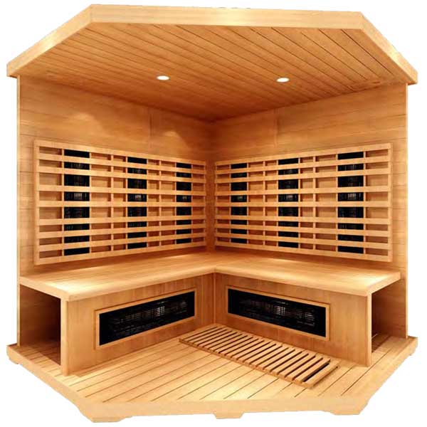 Sauna infrarouge AL 190, GAMME DELUXE Bois cèdre rouge. Dans votre magasin de spa, sauna à Saint Hilaire de Riez en Vendée