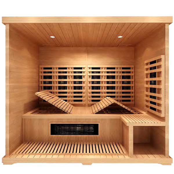 Sauna infrarouge AL 210, GAMME DELUXE Bois cèdre rouge. Dans votre magasin de spa, sauna à Saint Hilaire de Riez en Vendée