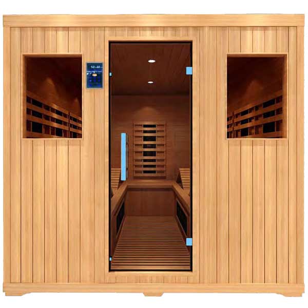 Sauna infrarouge AL 215, GAMME DELUXE Bois cèdre rouge. Dans votre magasin de spa, sauna à Saint Hilaire de Riez en Vendée Sauna infrarouge AL 215, GAMME DELUXE Bois cèdre rouge. Dans votre magasin de spa, sauna à Saint Hilaire de Riez en Vendée