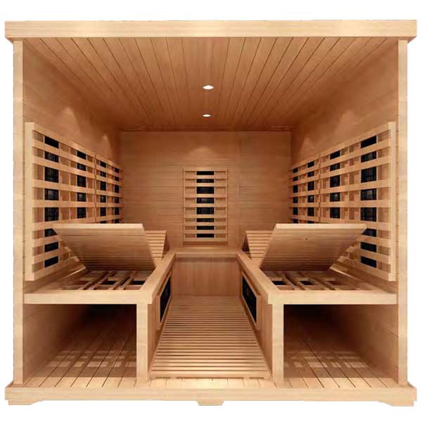 Sauna infrarouge AL 215, GAMME DELUXE Bois cèdre rouge. Dans votre magasin de spa, sauna à Saint Hilaire de Riez en Vendée Sauna infrarouge AL 215, GAMME DELUXE Bois cèdre rouge. Dans votre magasin de spa, sauna à Saint Hilaire de Riez en Vendée